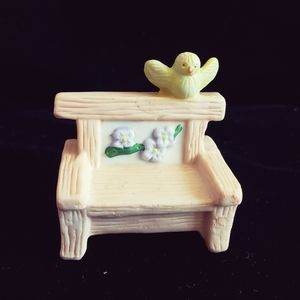 Doll House Porcelain Miniature Bench